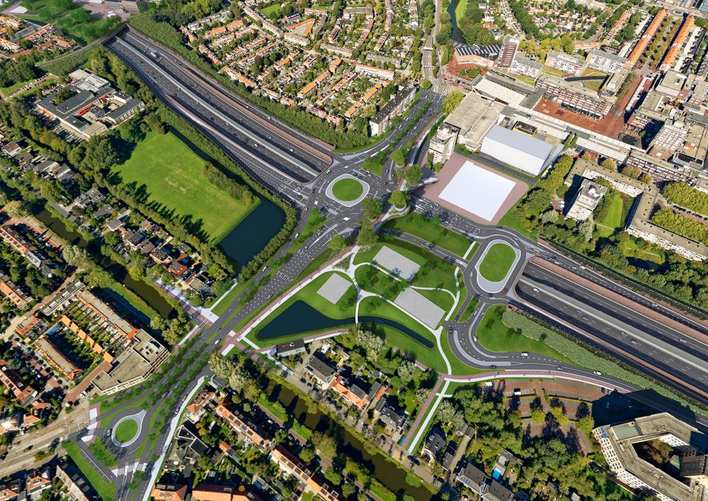 Toekomstbeeld van A9 van bovenaf