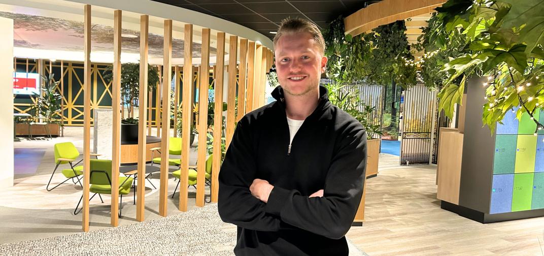 Ruben in het kantoorpark