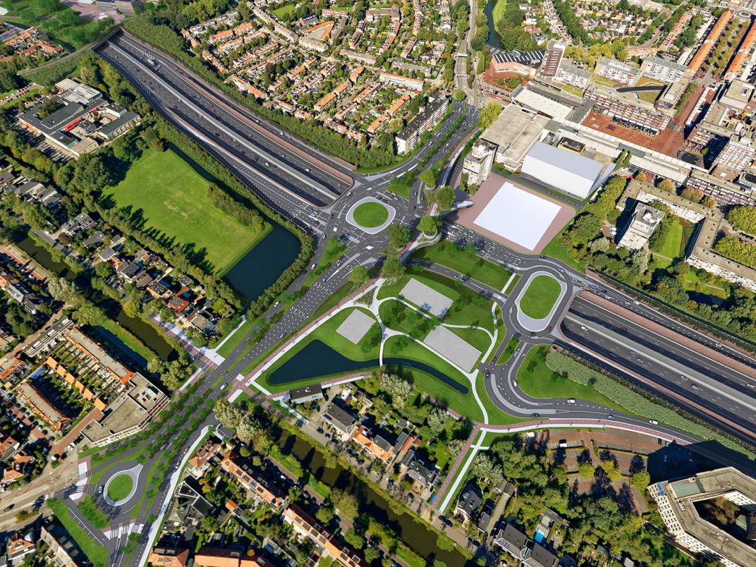 Toekomstbeeld van A9 van bovenaf